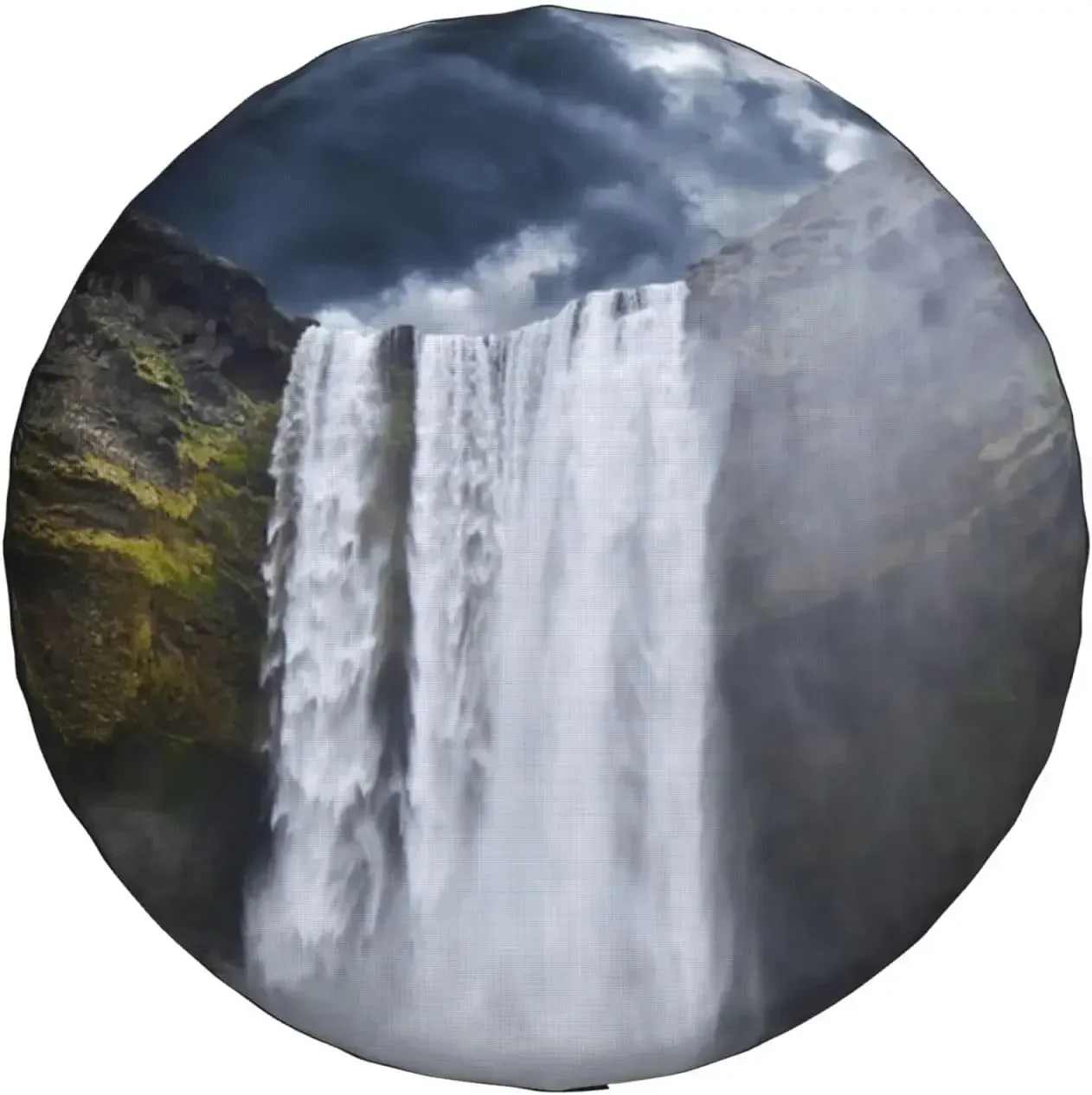 

Waterfall Pouring From The Sky Spare Tire Cover Wheel Protectors Water Dustproof Fit For RV SUV Truck Camper Travel Camping