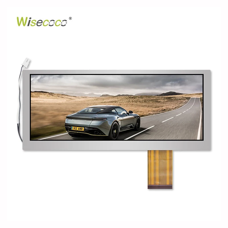 Wisecoco 8.8 Inch IPS TFT LCD 1280*480 Outdoor Stretched LCD Bar Display Panels LVDS 8.8