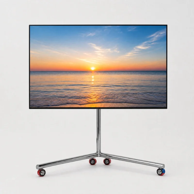 Outdoor Furniture Glides - Edelstahl Mobiler TV-Ständer mit 360-Grad-Rollen für
