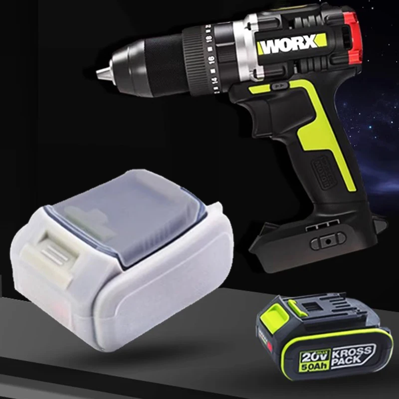 

Защитный чехол для литиевой батареи, подходит для WORX, силиконовый защитный чехол для батареи с защитой от падения, пыленепроницаемые аксессуары для инструментов