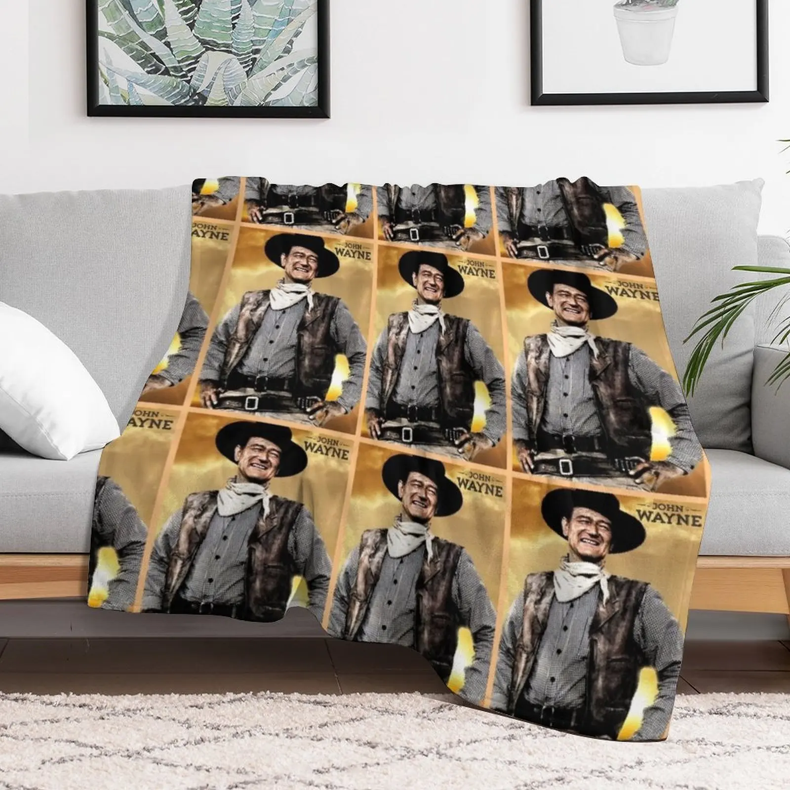 John Wayne Throw Blanket Bed linens Weighted Luxury St Blankets