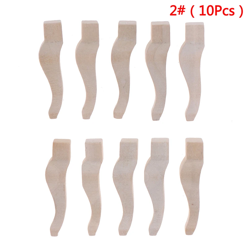 Patas de sofá para mesa de té, piezas de muebles para casa de muñecas, accesorios hechos a mano, 1:12, 4/10/12 Uds.
