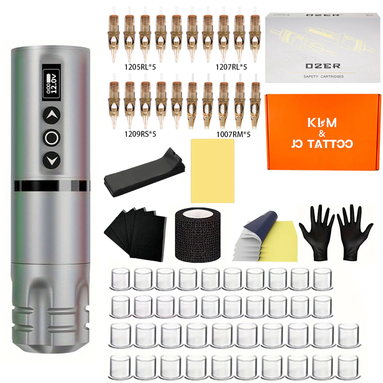 Set di penne per tatuaggi wireless kit per macchinette per tatuaggi kit per macchinette per tatuaggi per trucco permanente adatto per principianti kit di forniture per tatuaggi