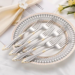 2/3/4/5/6 Pieces Luxury Gold Plated 18-10 Stainless Steel Dinner Fork Set Table Forks Mirror Polished Dishwasher Safe For Home