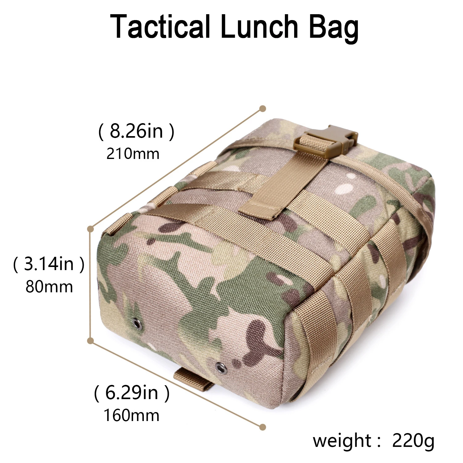 Molle EDC Pouch Tactical Binocular Telescope Storage Bag Shoulder Bag Survival Hiking Outdoor Water Bottle Pouch