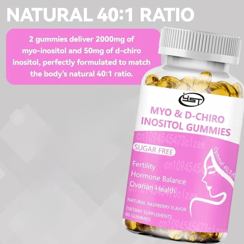 

Inositol Gummies, Myo Inositol and D-Chiro Inositol 40:1 Ratio, Women's Health Supplement