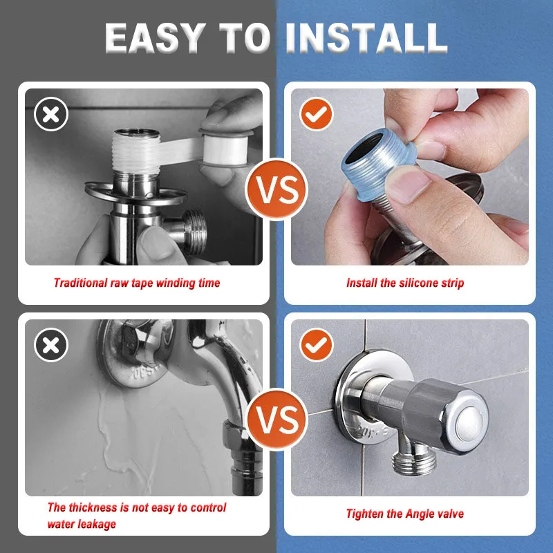 Silicone Sealing Ring Faucet Leak-proof Sealing Gasket Prevent Dripping Leak-proof Sealed Buckle Threaded Pipe Fitting Plug