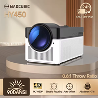 Magcubic Ultra Short Throw HY450 Projector With Auto Offset 1080P 8K Electronic Focus 900 ANSI WiFi6 BT5.4 Allwinner H716 Voice