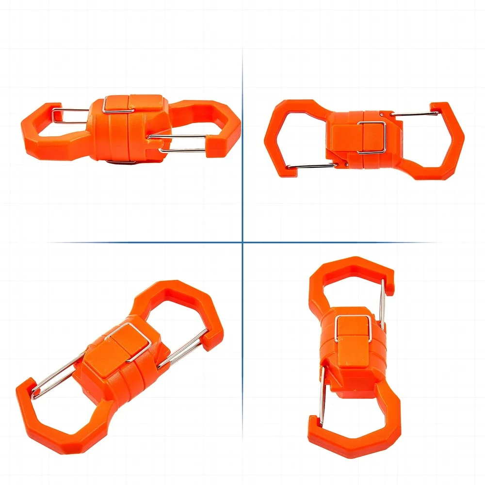 2-حزمة حلقات تسلق مغناطيسية سعة وزن 10 رطل، مشابك حديد سريعة الإصدار، أدوات تنظيم معلقة مثالية للاستخدام الداخلي والخارجي