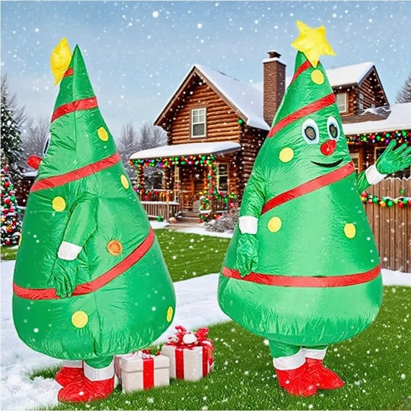 

Christmas tree inflatable costume Christmas performance dance party cosplay dress up Christmas Halloween funny props Decoration
