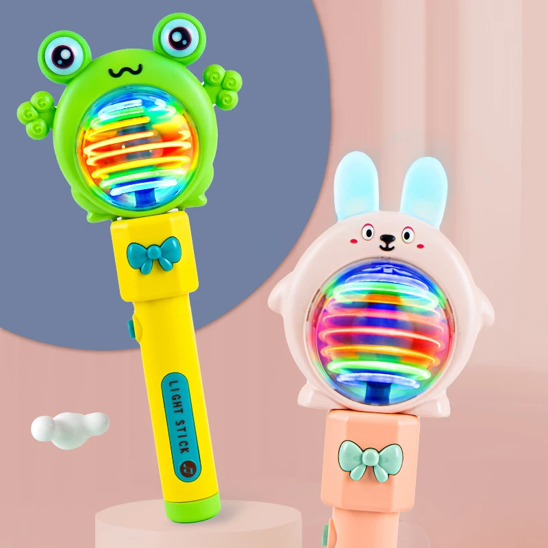 Children's Music Wand Frog Soft Rubber Ears Rabbit Music Light Magic Wand Girl Princess Fairy Wand Baby Luminous Toys