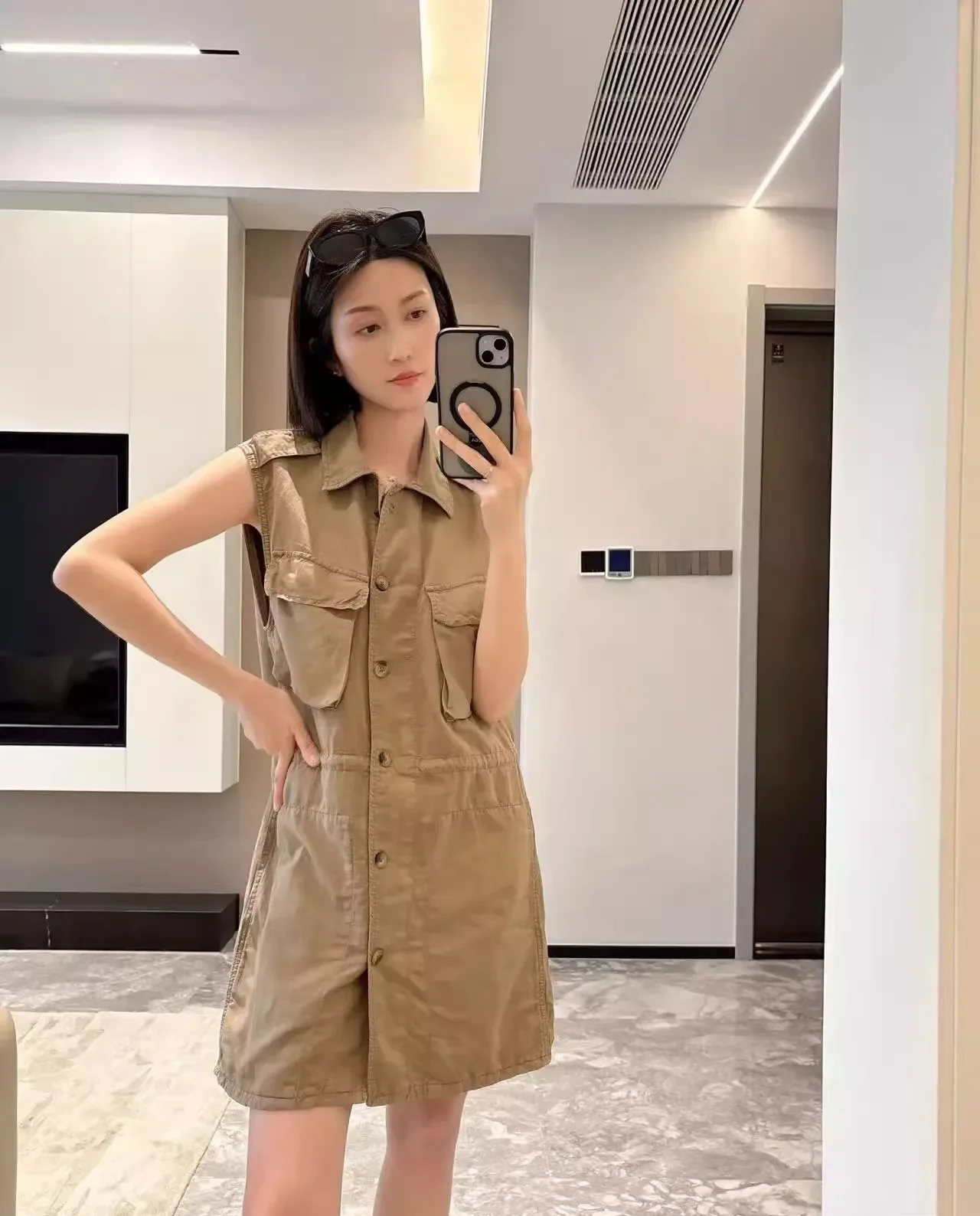 

Collar Sleeveless Dress For Women In Summer 2025, New Workwear, Cool And Trendy Casual Short Skirt