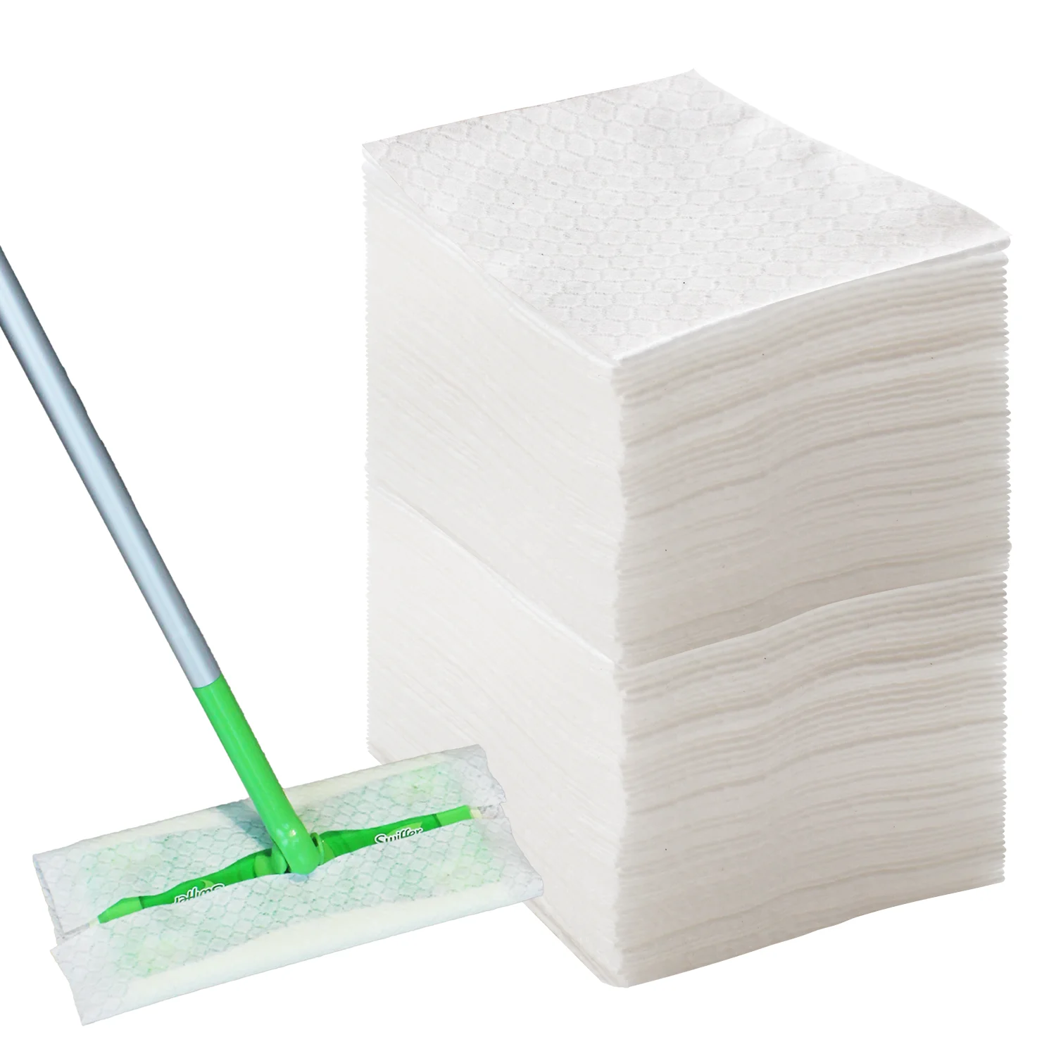 JINYUDOME 100pcs Disposable Electrostatic Dust Removal Mop Paper Home Kitchen Bathroom Cleaning Cloth Replacement Mop Head Cloth