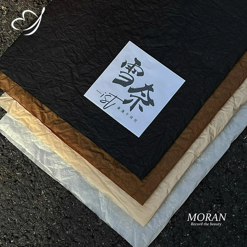 ورق يوكينا DIY لتغليف باقة ورق كريب مصنوع يدويًا مع نسيج متجعد مقاوم للماء ورق عذراء نقي مصنوع يدويًا بالكامل #2