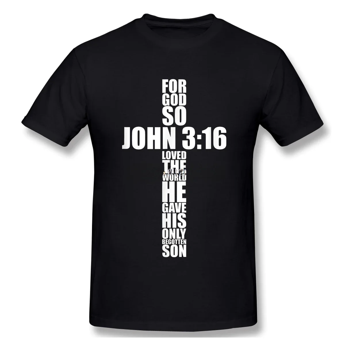 2024 summer tops John 3 16 Christian Cross Religious Bible Verse Gifts Tshirt Man T Shirt Woman Harajuku Streetwear