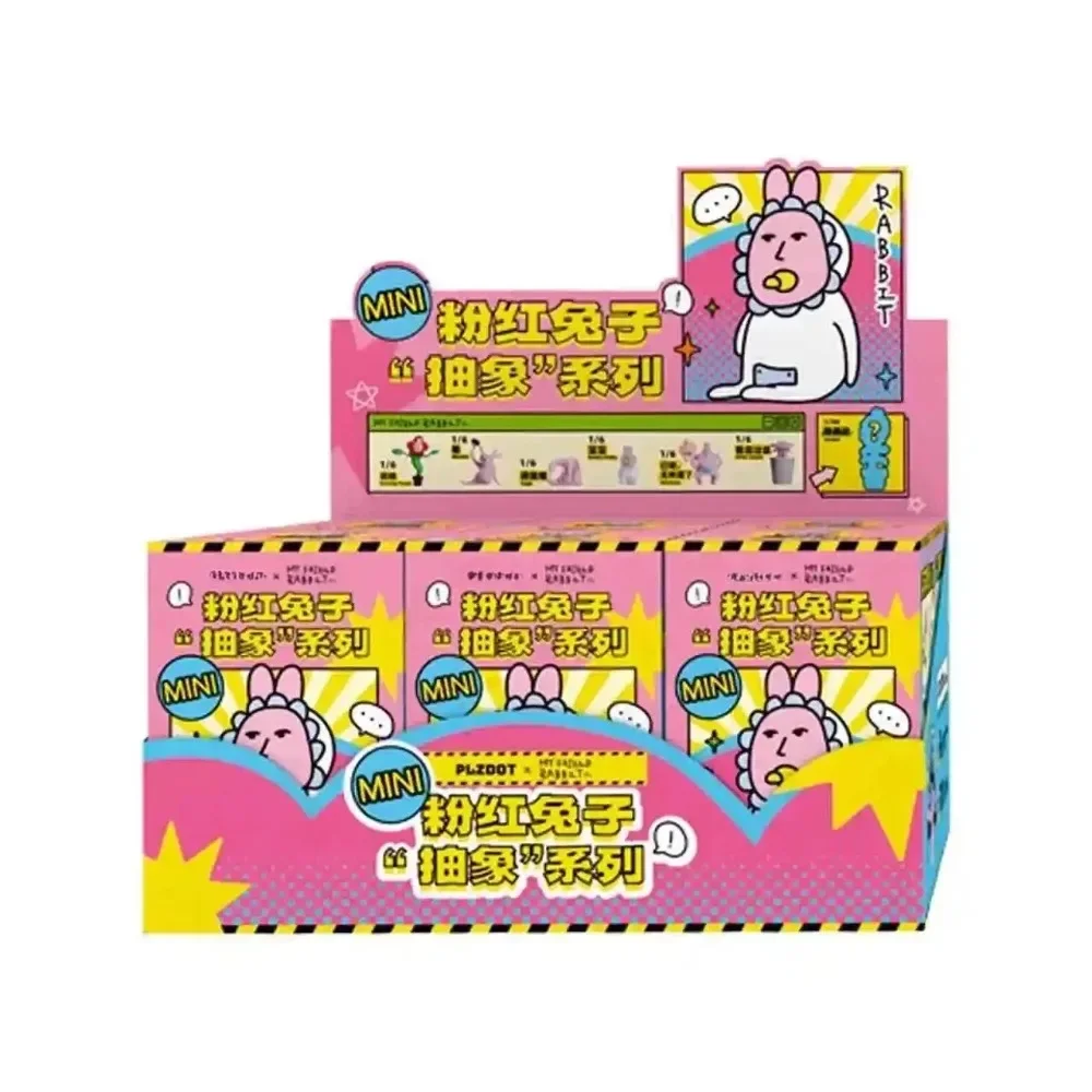 

НОВЫЙ ярко-розовый кролик слепая коробка wacky абстрактная серия загадочная коробка игрушки милые модные фигурки мультяшный декор подарок-сюрприз