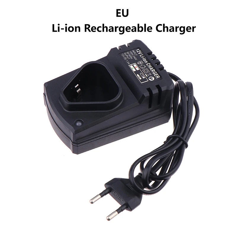 Universal EU Li-ion Rechargeable Charger For 12V Electrical Lithium Drill Electrical Wrench Power Tool Battery Charger Parts