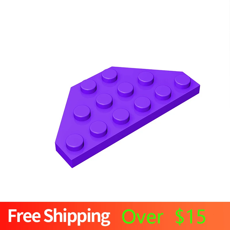 10pcs Compatible MOC Brick Parts 2419 43127 Wedge Plate 3 x 6 Cut Corners Building Block Particle DIY Assmble Kid Brain Toy Gift