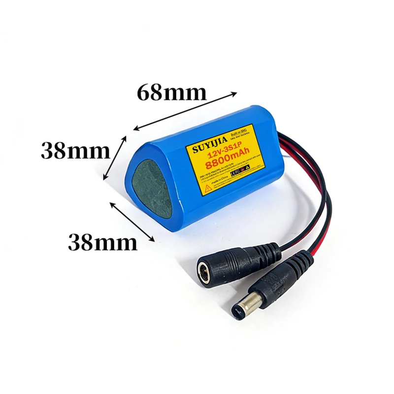 12V 8800mAh 3S1P new 18650 rechargeable lithium battery pack built-in BMS suitable for power tools and electric toys