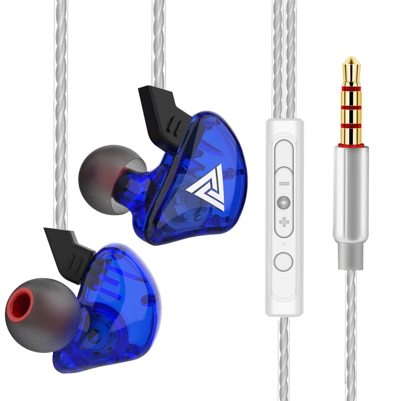 QKZ AK3 FiLe Kabelgebundener Kopfhörer mit Mikrofon, HiFi-Musikmonitor, Bass-Kopfhörer, Geräuschunterdrückung, Headset für Sport, Gaming, Ohrhörer