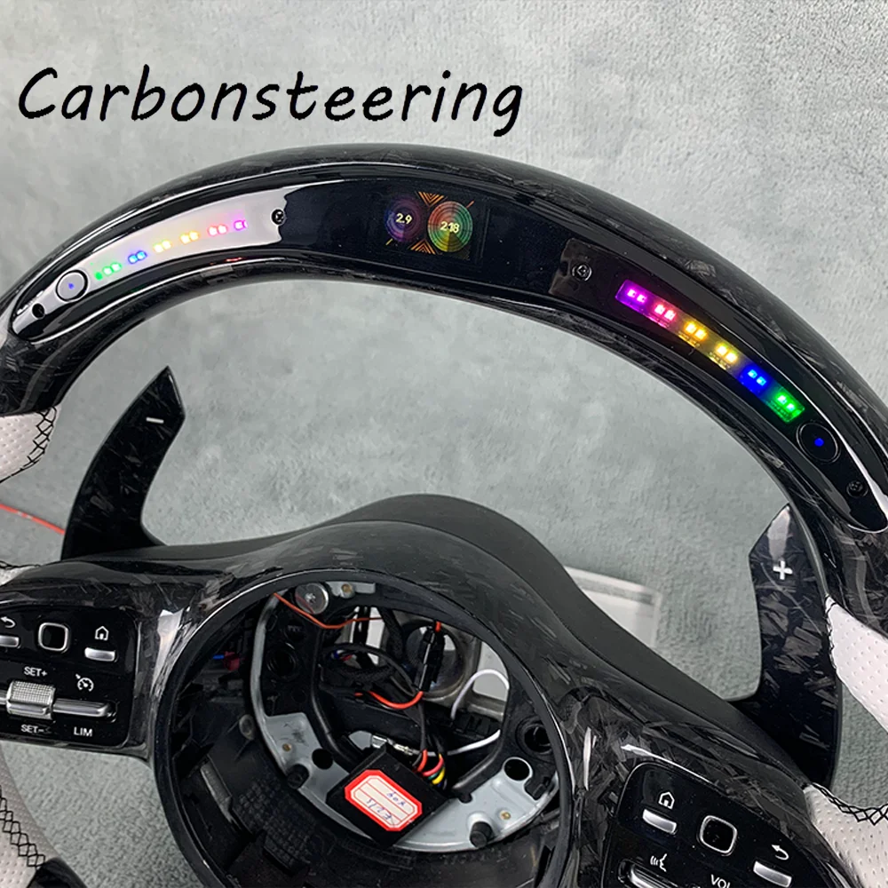 Cars accessories for Mercedes Benz AMG W204 W205 W211 W213 W212 W222 EQA E550 G63 C63 GT GLE CLA GLS Custom LED steering wheel