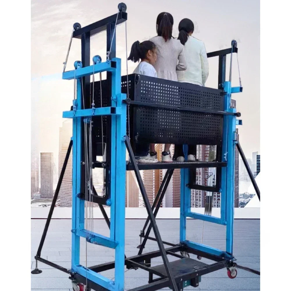 Folding electric lifting scaffolding wireless remote control mobile lift