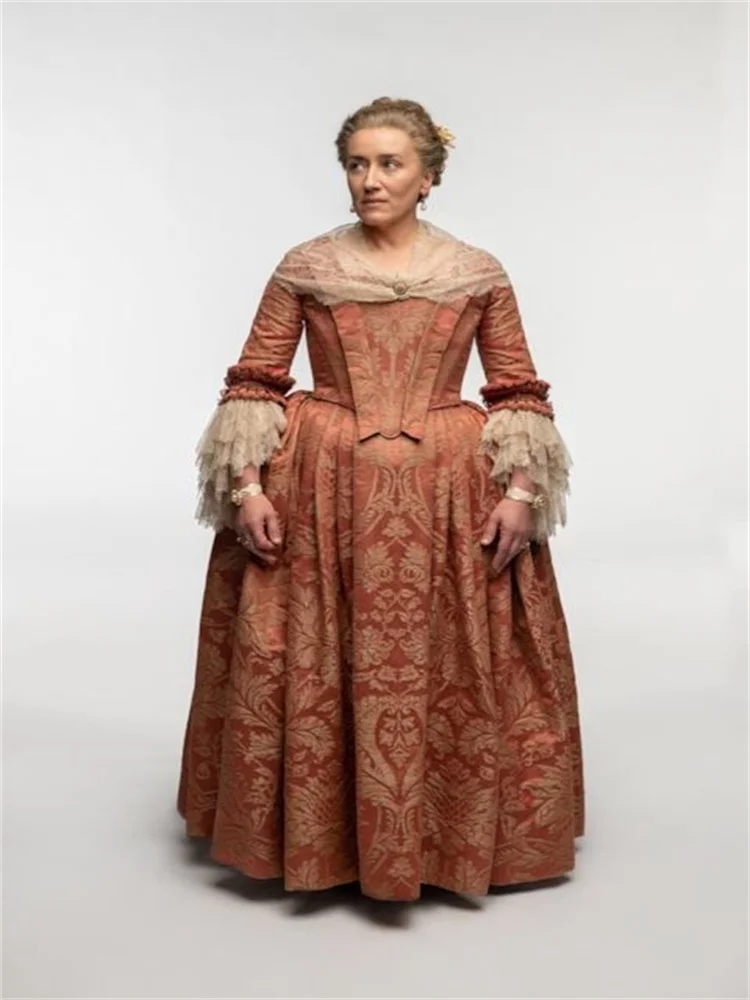 TV Outlander Season 5 Jocasta Cosplay Costume Women Medieval Ball  Gown Dress Custom Made