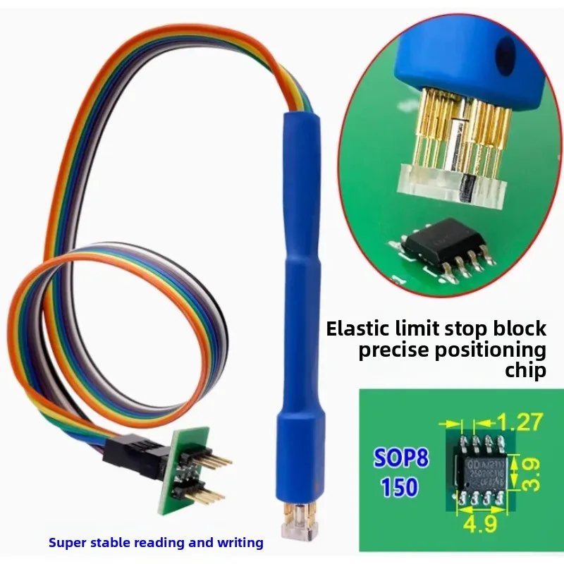 4Pcs Spring Probe SOP8 WSON8 EEPROM Burning Programming Test Cable