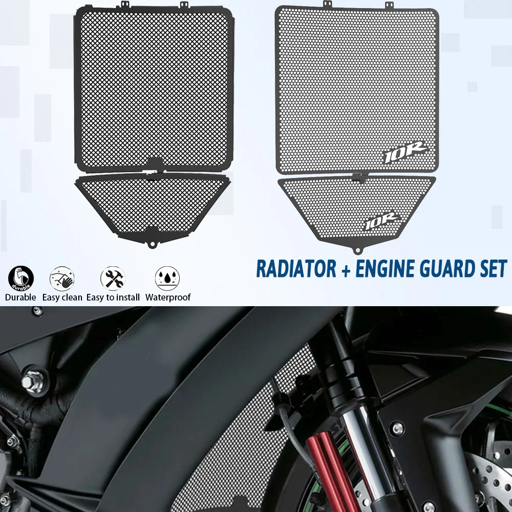 

For Kawasaki ZX-10R ZX10R ZX 10R Radiator Cylinder Head Engine Guard Complete Set Protector Cover 2011-2016 2017 2018 2019 2020