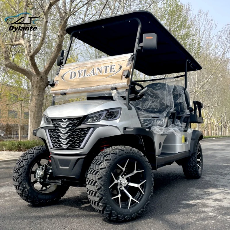 

Custom Lift Hunting Car 48V All Terrain Street Legal Luxury Club Car For Sale 6 Seater Lithium Battery Off Road Golf Cart