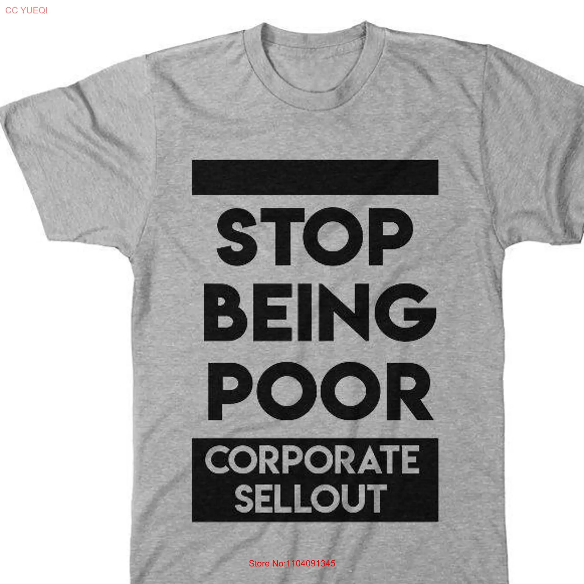 Stop being poor Corporate Sellout T Shirt Inspirational law of attraction entrepreneur marketing success