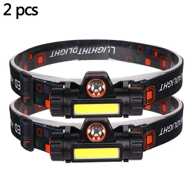 Krachtige COB LED-koplamp Campingkoplamp Waterdichte hoofdlamp voor buitenverlichting Nachtlopen Avontuur Wandelen Noodsituatie