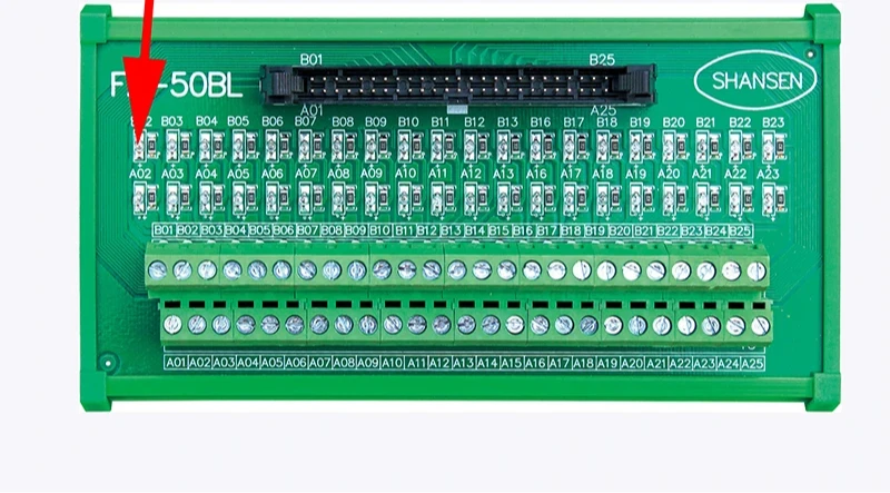 Customized  50 core Niujiao Seat Splitter Module FX-50BL PLC Splitter Terminal Block with LED Indicator Light