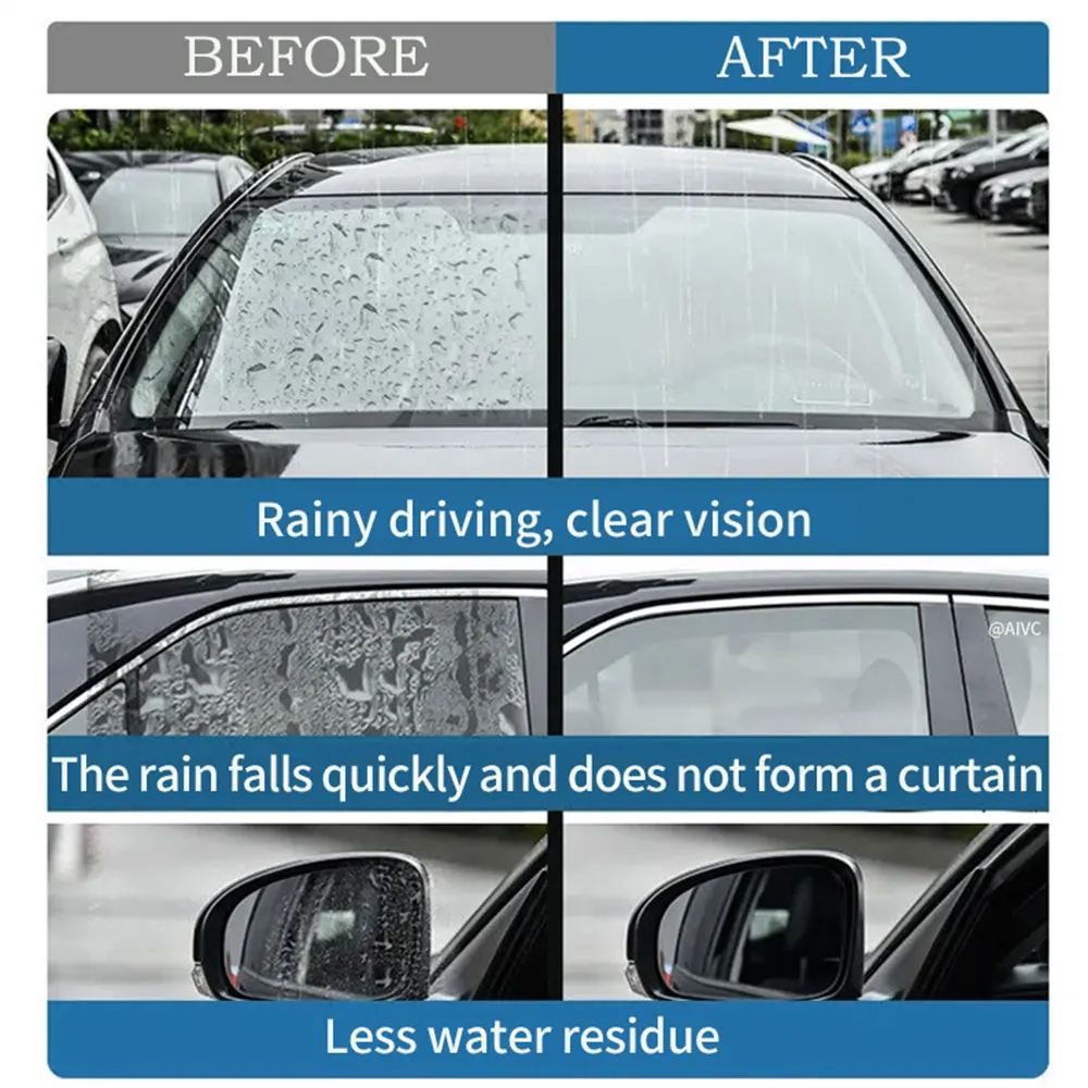 S2 Water Repellent Spray Hydrophobic Anti-Rain Coating for Car Glass Windshield Mirror Mask Powerful Auto Protection