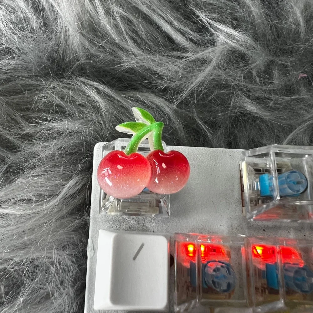 Cute Fruit ESC Keycaps for Cross Axis Mechanical Keyboard Transparent Key Caps Accessories Kawaii DIY Desk Decor Gift