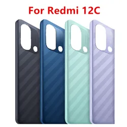 Redmi12C 12 C Battery Back Cover For Xiaomi Redmi 12C Rear Housing Plastic Case Replace Repair Spare Parts + Side Keys