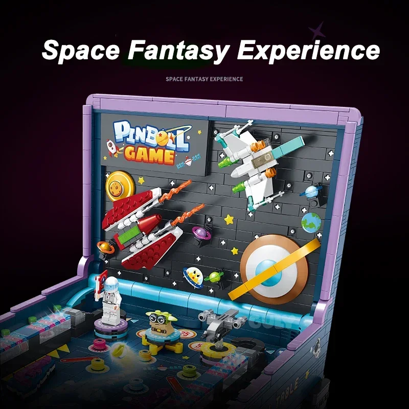 2309PCS Creative 3D Pinball Game Go Building Blocks With LED Light Music Arcade Games Assemble Bricks Toy Gift For Adult Kid Boy