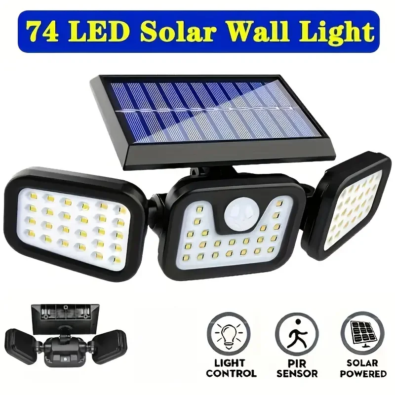 74 Led Solar Wall L…