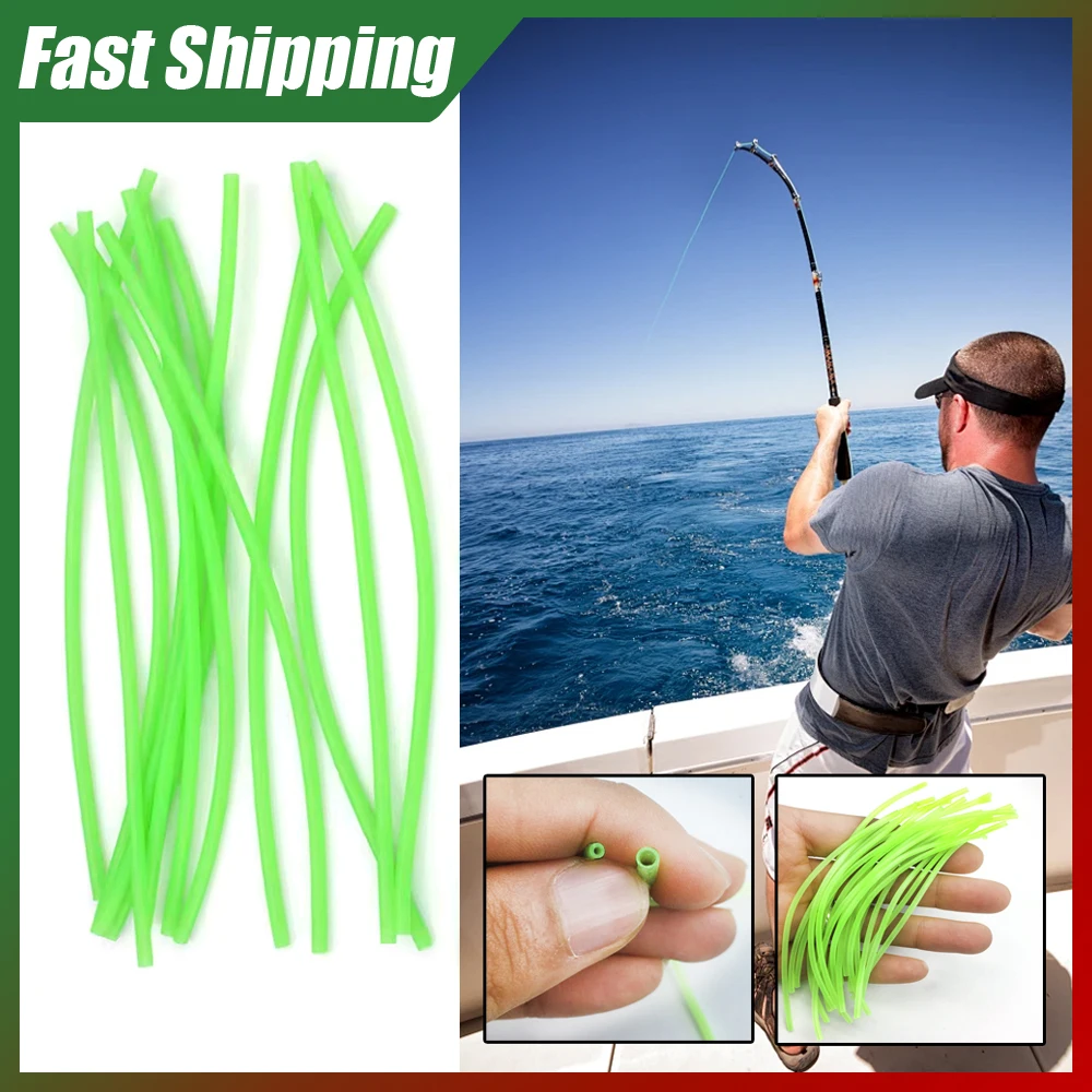 

20pcs Sea Fishing Anti Winding Rubber Soft Hose 1.2mm/2mm Luminous Balance Line Tube Connector Fish Tackle Tool Accessories