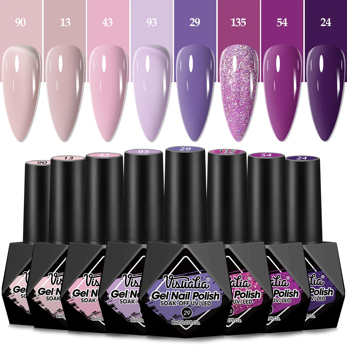 Visuatia Is Alcohol-Free, Long-Lasting and Easy to Apply, with Vibrant Colors, Suitable for Salon and Home Use, Durable and Stylish Design, Salon-Grade Nails, Modern Nail Design, Alcohol-Free Formula, Professional Semi-Permanent Nail Polish