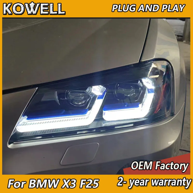 Car Styling for BMW X3 F25 Headlightz 2010-2013 X3 Headlight DRL Turn Signal Low High Beam Projector Lens