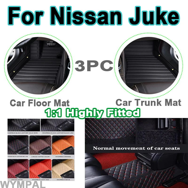 

Luxury Car Floor Mat For Nissan Juke F15 2013~2016 Anti-dirt Pad Car Mat Waterproof Floor Mat Car Accessories full set coverage