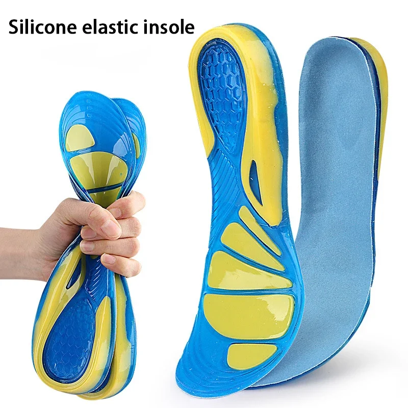 Solette in gel di silicone Cura del piede per fascite plantare Sperone calcaneare Solette sportive da corsa Cuscinetti per assorbimento degli urti Soletta ortopedica per arco plantare