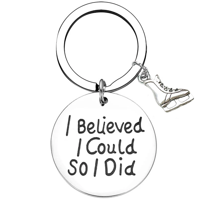 Ice Skate Keychain You Are Braver Stronger Smarter Than You Think Keychain Skating Student Graduation Gift