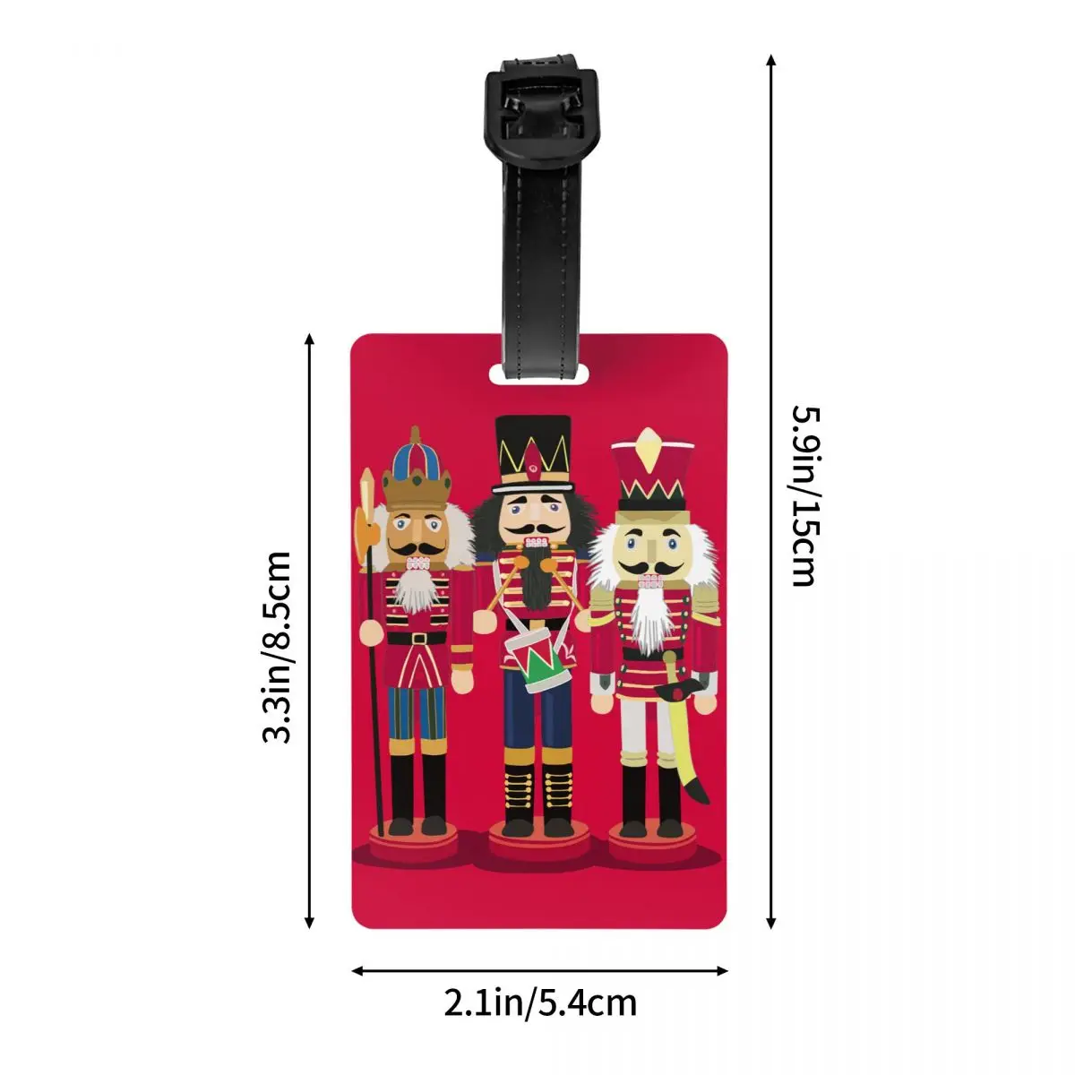 Custom Nutcracker Soldado Bagagem Tag, Proteção de Privacidade, Bagagem Tags, Travel Bag Labels, Toy Labels, Presente de Natal