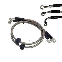 Automotive Moto Hydraulic Brake Hose Line Reinforced Car Stainless Steel Braided Brake Clutch Pipe M10 0° 28° 90° Famale M10x1