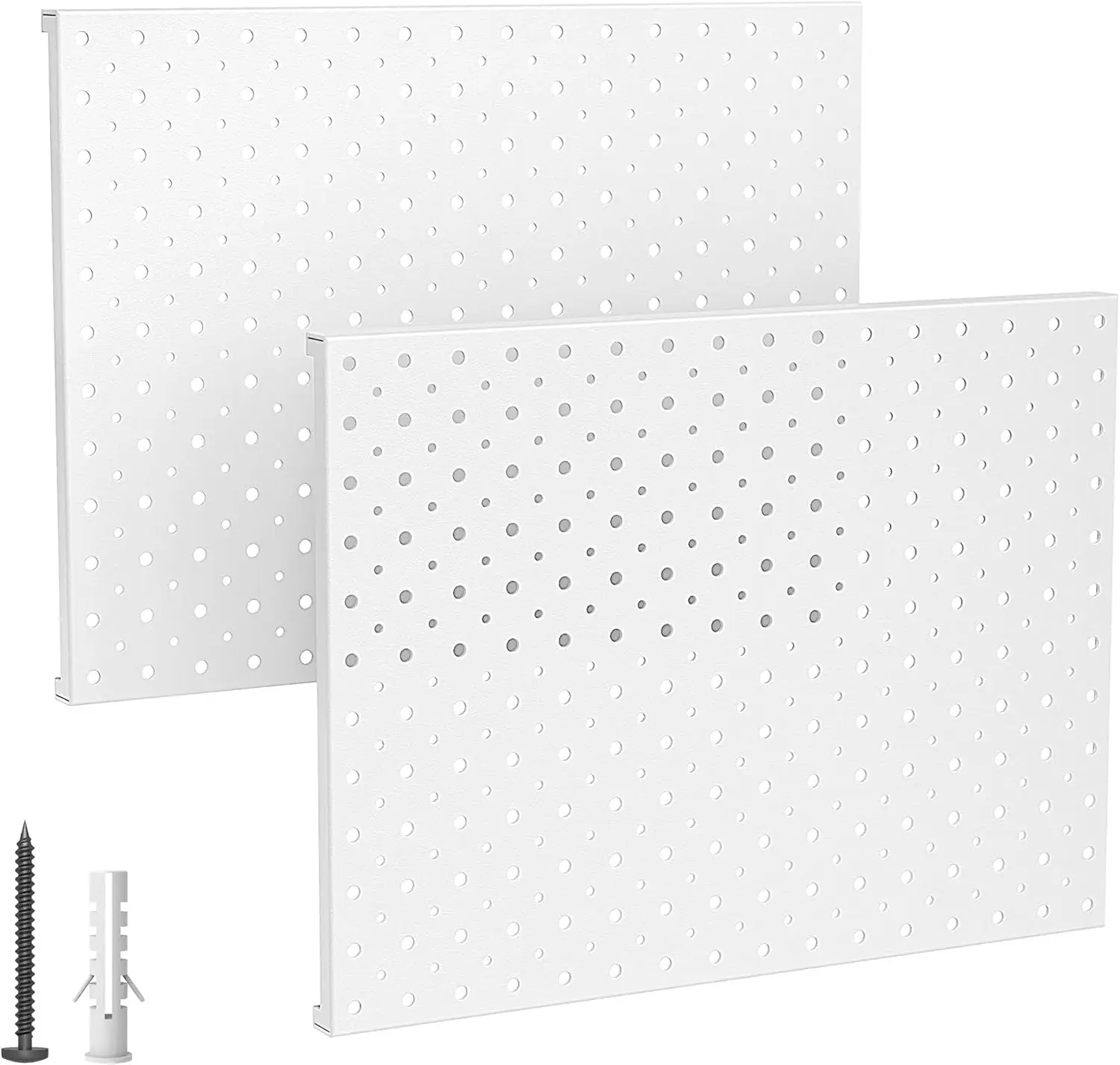 

Heavy Duty Pegboard Wall Organizer, 12x16in, 2-Pack, White for Garage Tool Storage
