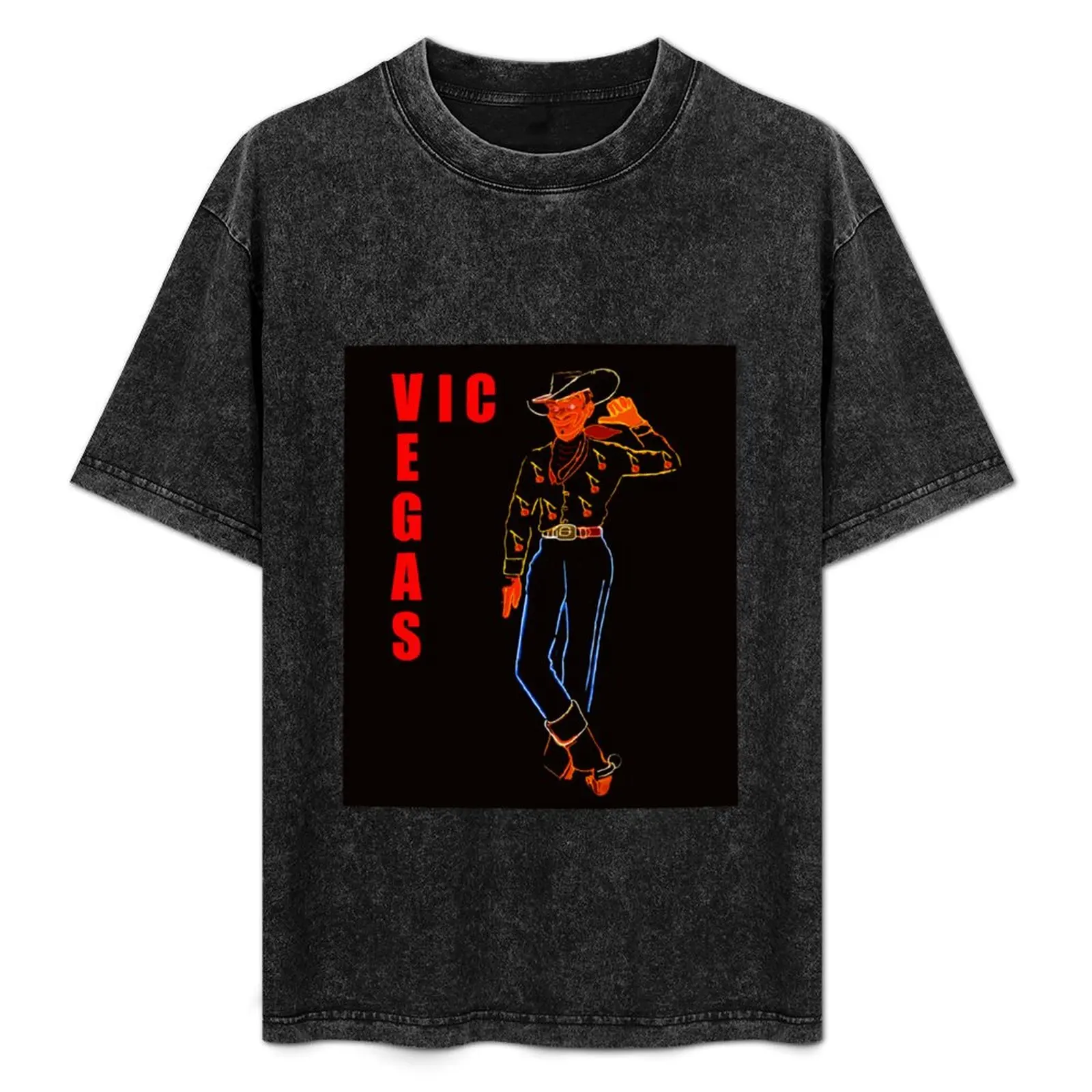 

Vegas Vic work A T-Shirt quick drying hippie clothes vintage graphic tee customizeds heavy weight t shirts for men