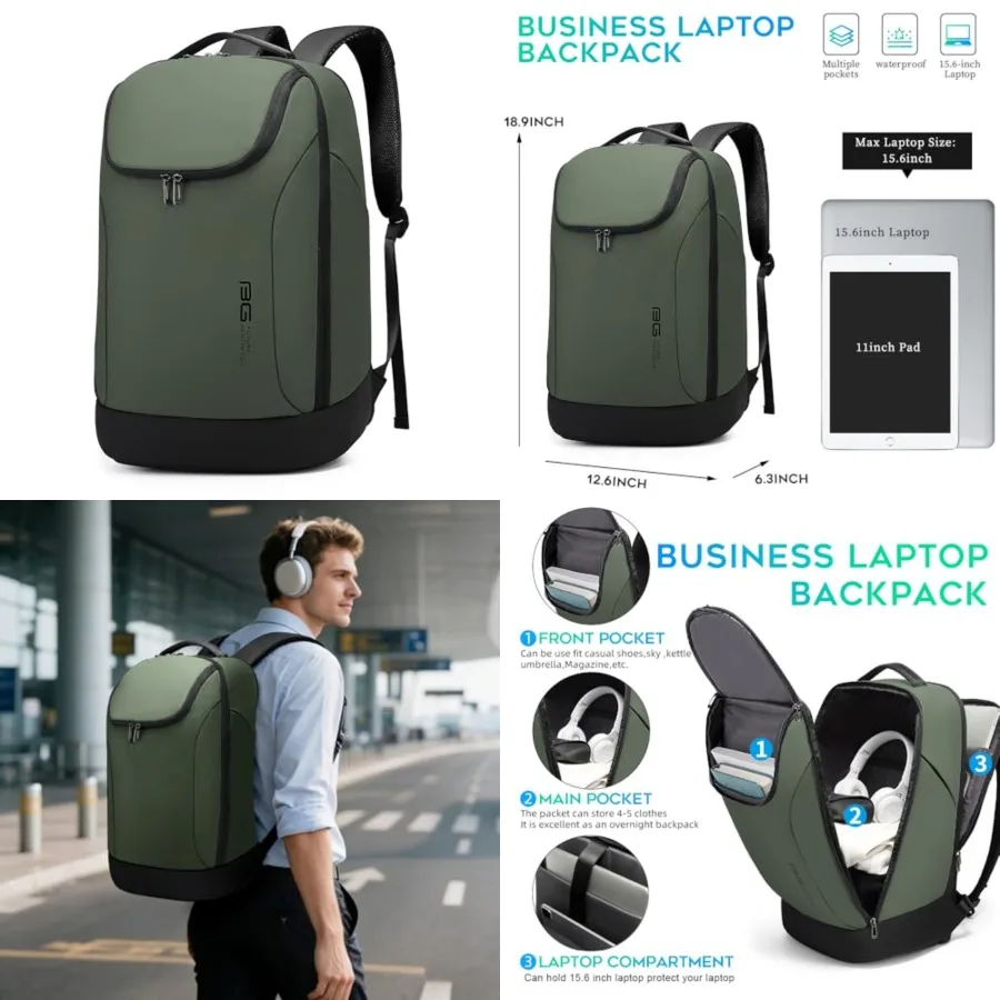 

FUTURE AESTHETICS Business Smart Backpack Waterproof for women, men, Fight Approved Durable Backpack suitable as overnight and