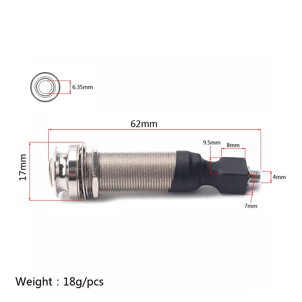 

1 pc Pickup Endpin Jack Metal Socket Hole Type For Guitar Ukulele Built-In Pickup Replacement Durable High Sensitivity Connector